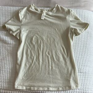 SKIMS Cotton Jersey T-Shirt Top in Bone, Size Medium